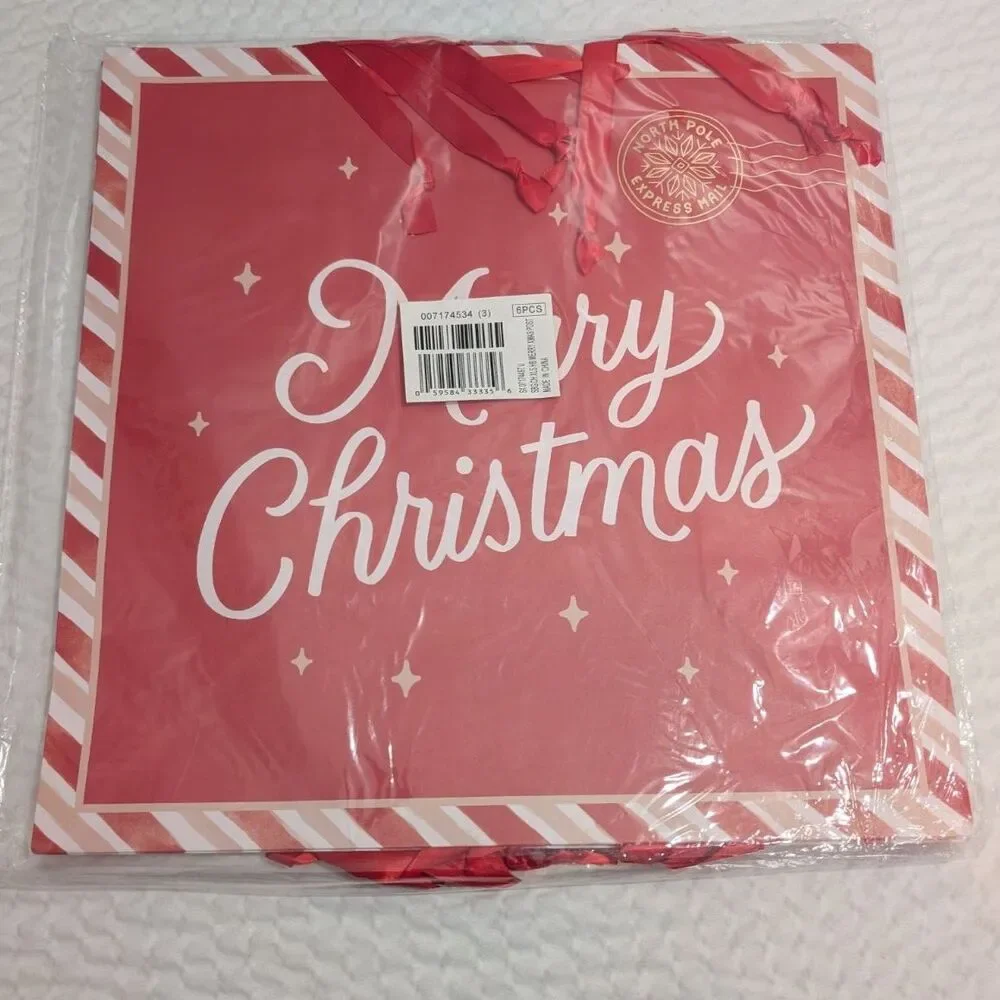 Six American Greetings Large Christmas Gift Bags